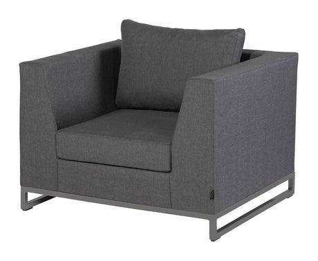 Rhodos Loungestol m. arml챈n, Stone Grey - Unoliving.com