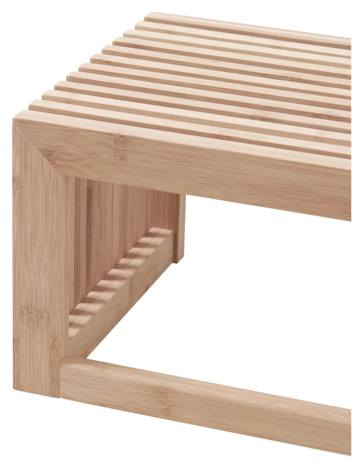 Rib garderobehylde lille, vertikal karb, Bambus, B:45cm - Unoliving.com