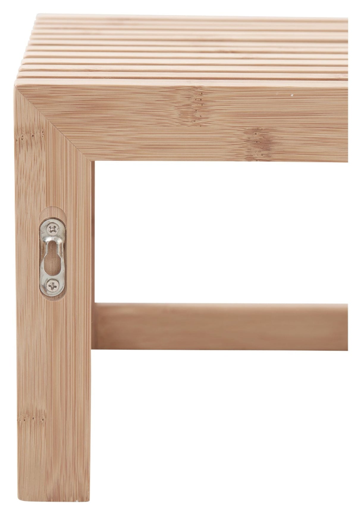 Rib garderobehylde lille, vertikal karb, Bambus, B:45cm - Unoliving.com