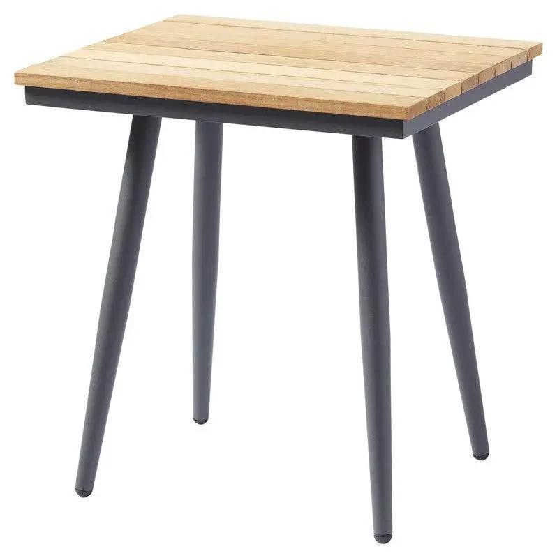 Rio Loungebord, Teak/Mørk Grå, 50x50 - Unoliving.com