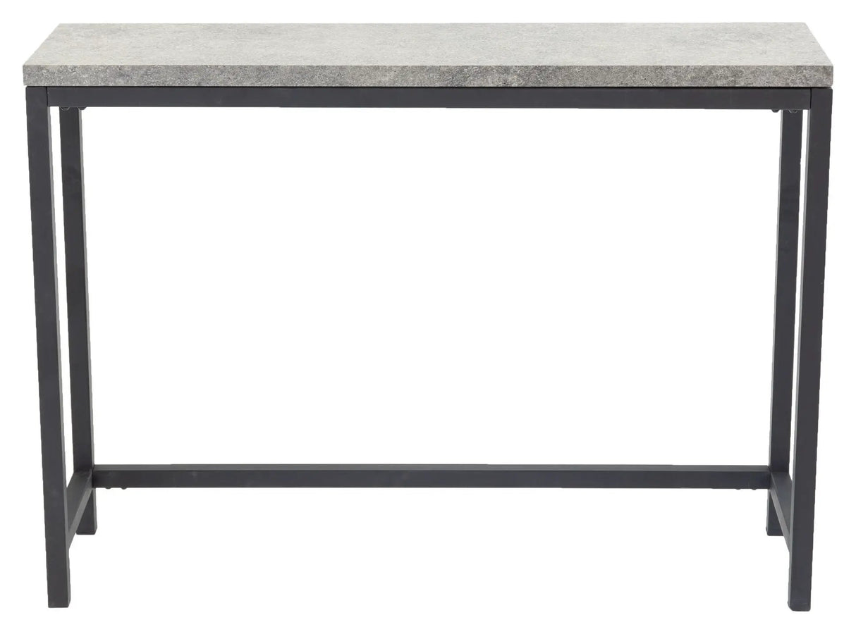 Rise Sidebord - Beton-look/Sorte Metalben, 110x30