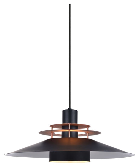 Rivoli Pendel Ø50, Sort/kobber - Unoliving.com