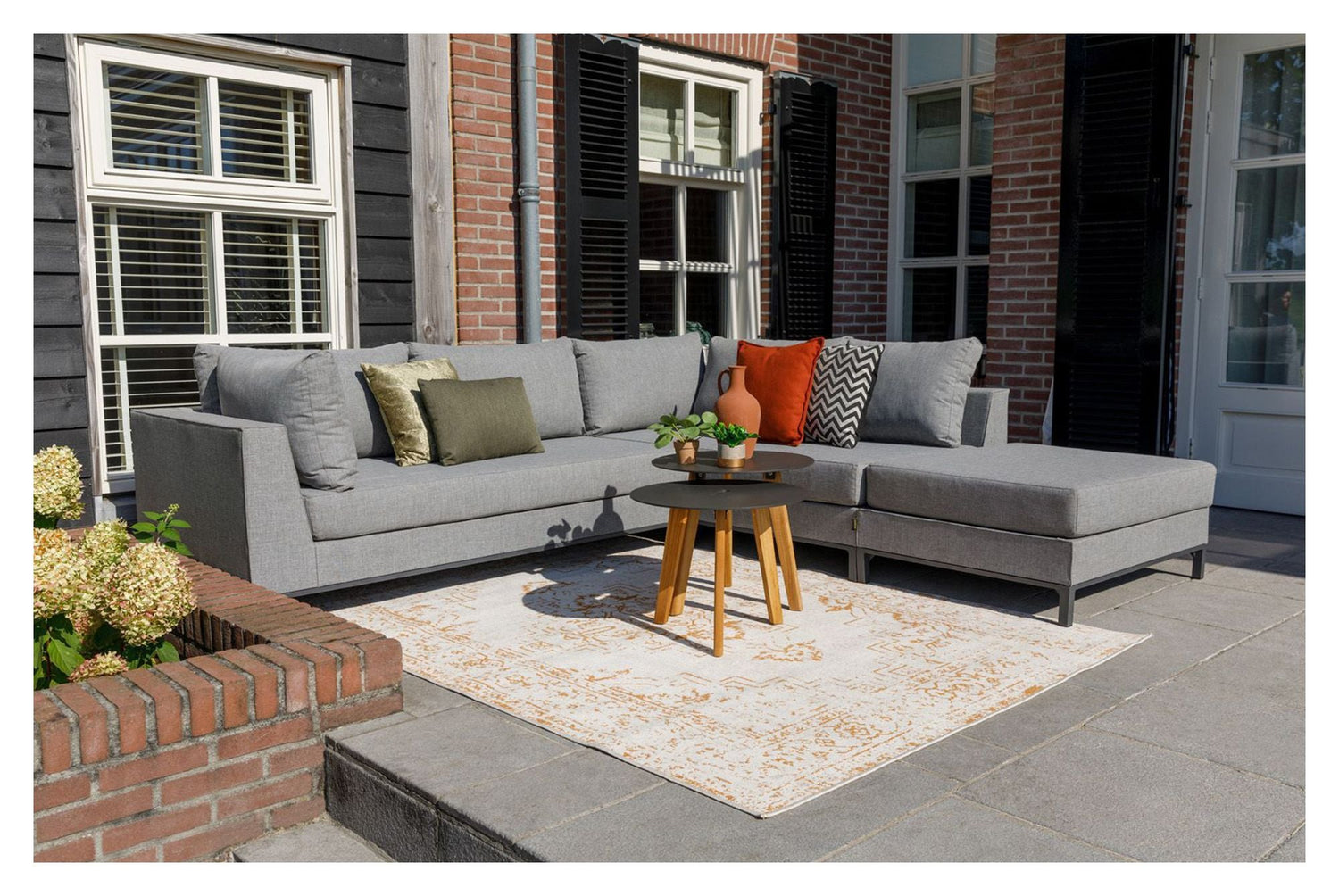SICILI횏 Loungesofa h첩jrevendt, Gr책 - Unoliving.com