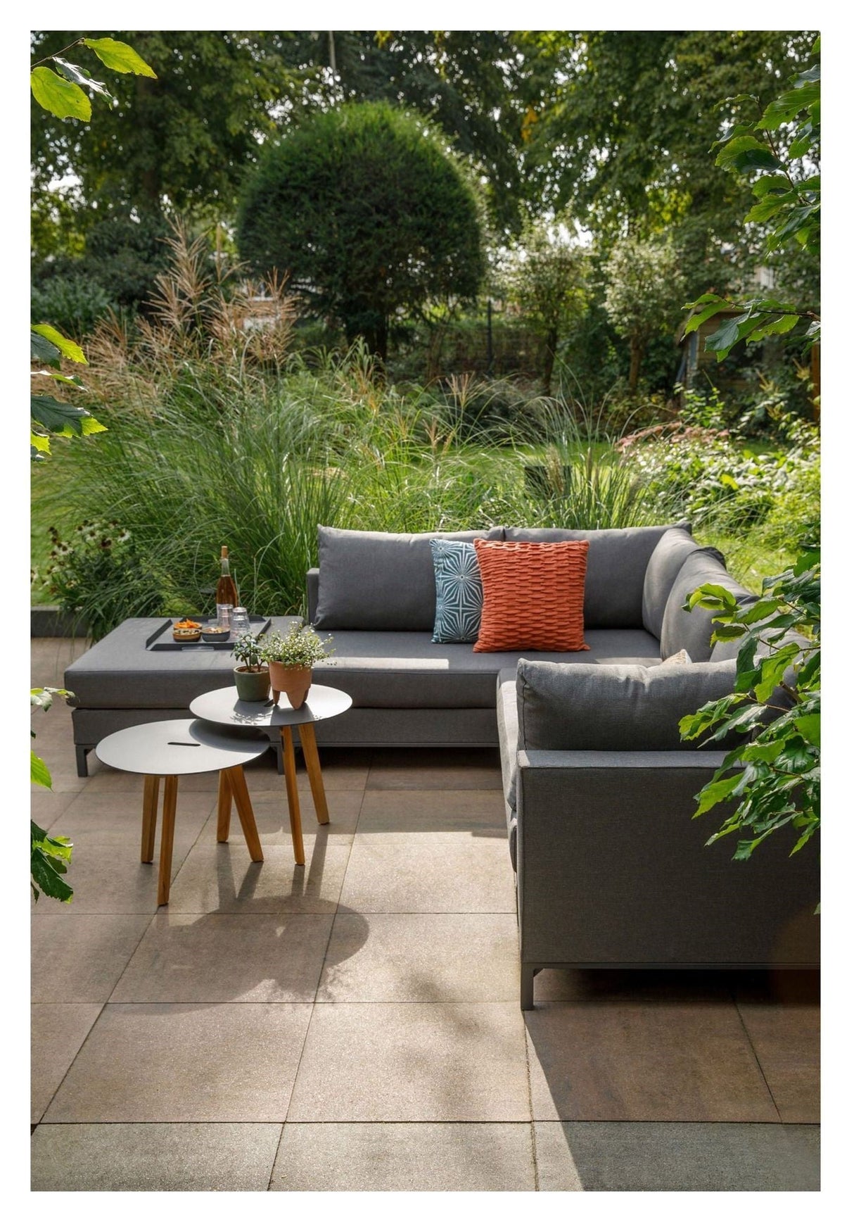 SICILI횏 Loungesofa venstrevendt, M첩rkegr책 - Unoliving.com