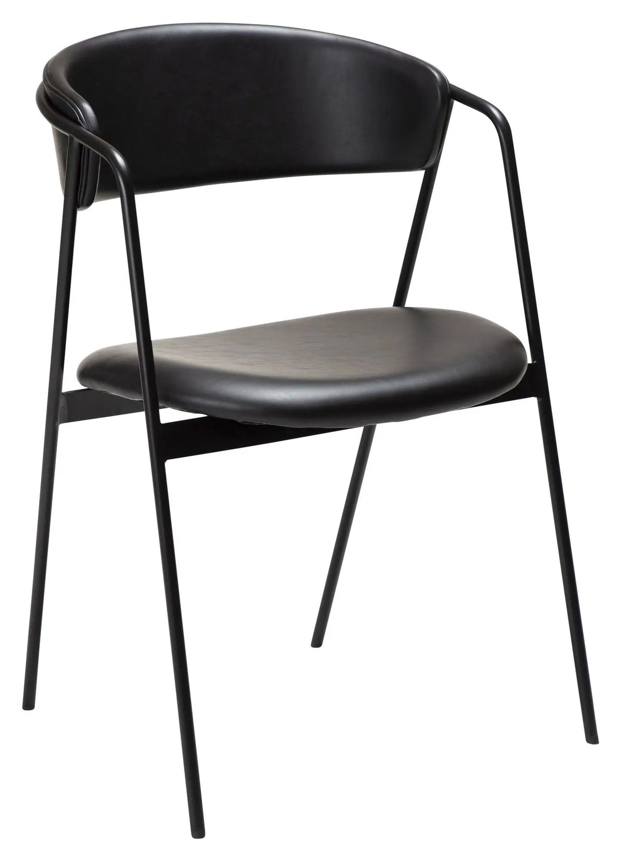 SWELL Spisebordsstol, Sort art. Læder - Unoliving.com