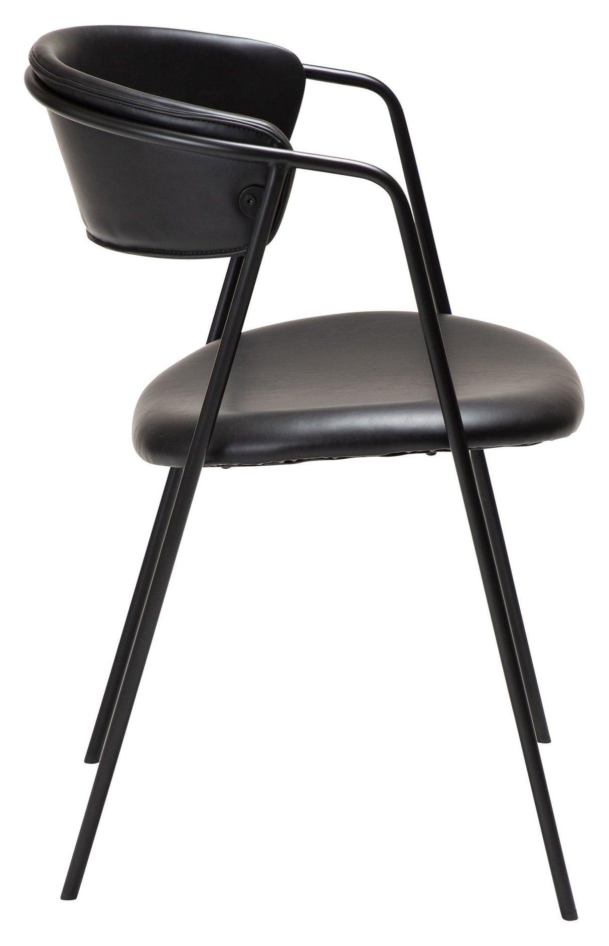 SWELL Spisebordsstol, Sort art. Læder - Unoliving.com