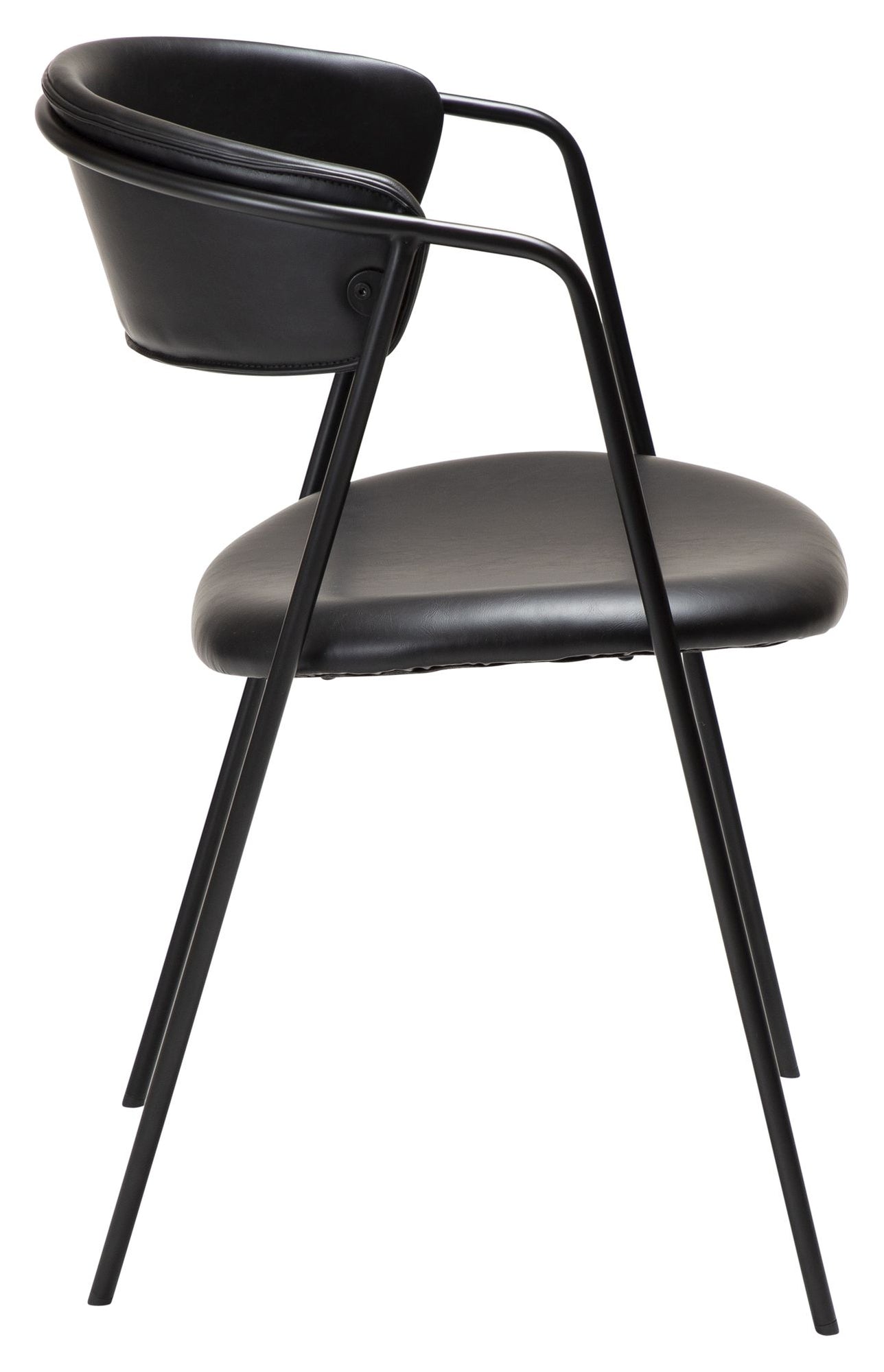 SWELL Spisebordsstol, Sort art. Læder - Unoliving.com