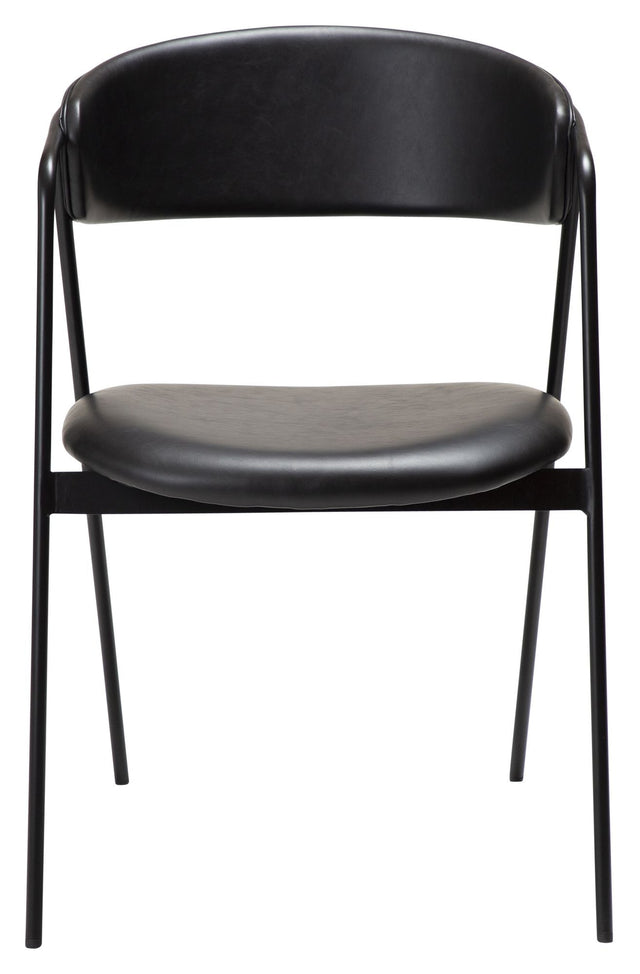 SWELL Spisebordsstol, Sort art. Læder - Unoliving.com