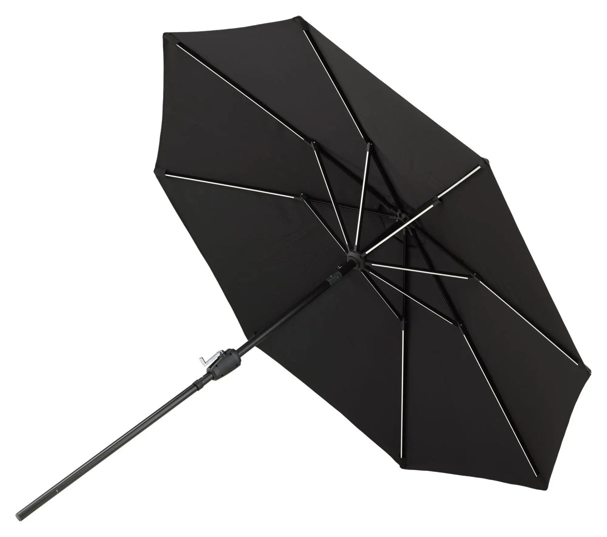Sabal Parasol m. LED lys- Sort - Unoliving.com