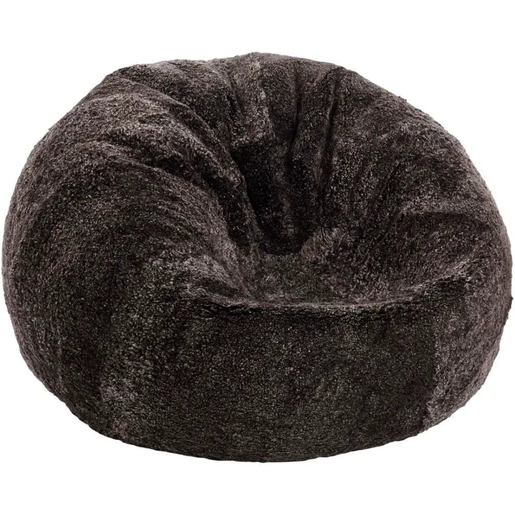 Sækkestol M, Kort krøllet Premium NZ lammeskind, 92x93, Cappuccino