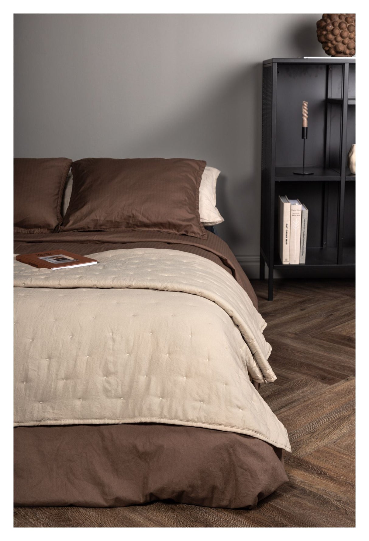 Sally Sengetæppe 260x260 - Beige - Unoliving.com
