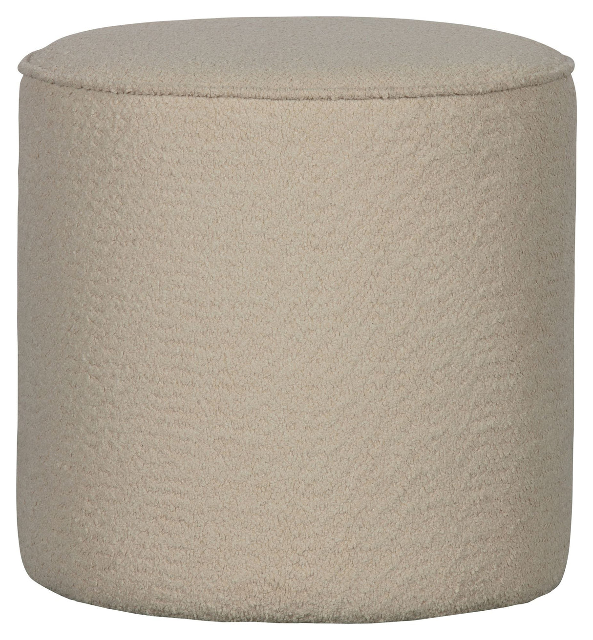 Sara Puf, Ø46x46, Cremefarvet bouclé - Unoliving.com