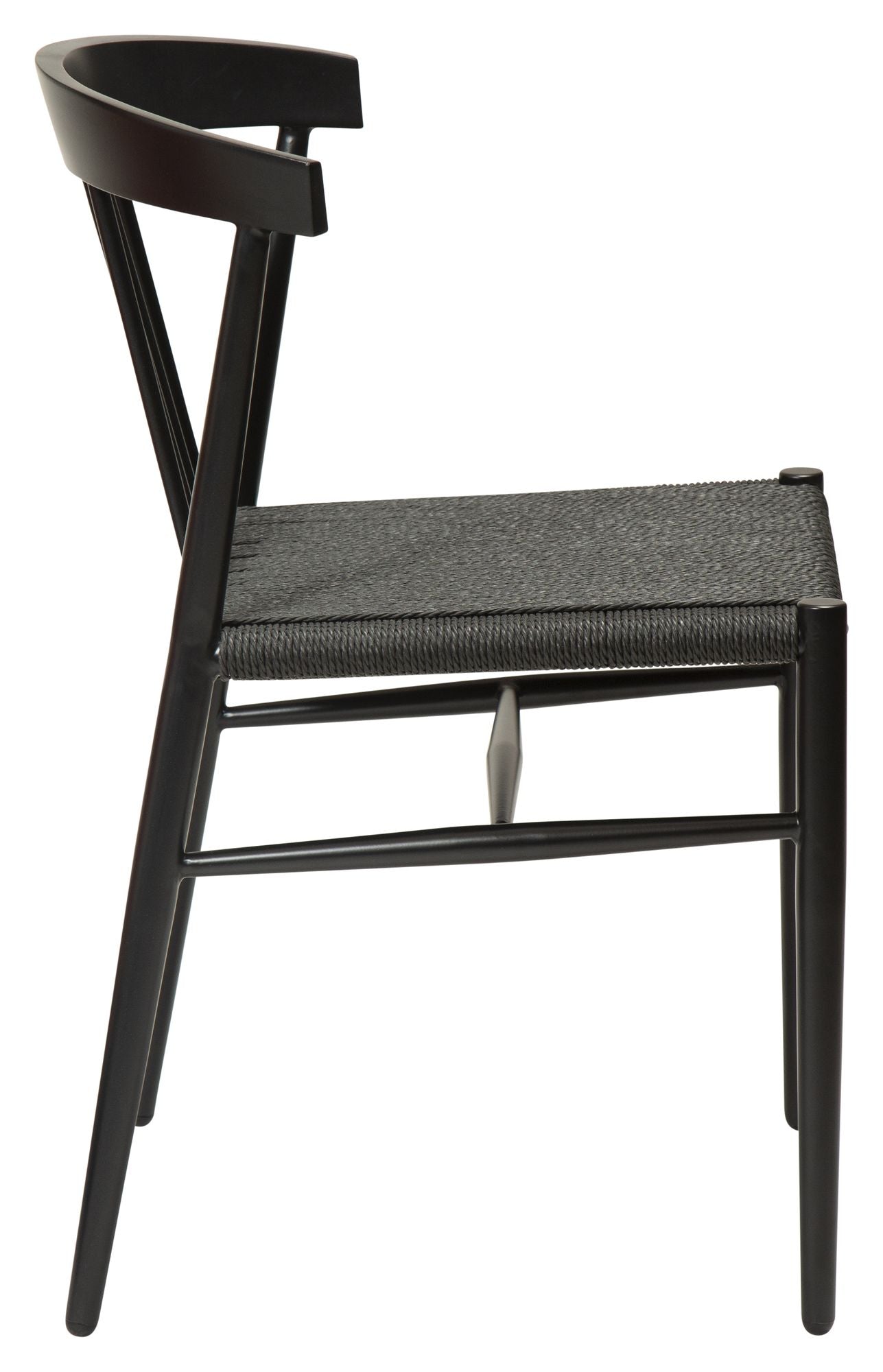 Sava Spisebordsstol, sort papirreb/sort stel - Unoliving.com