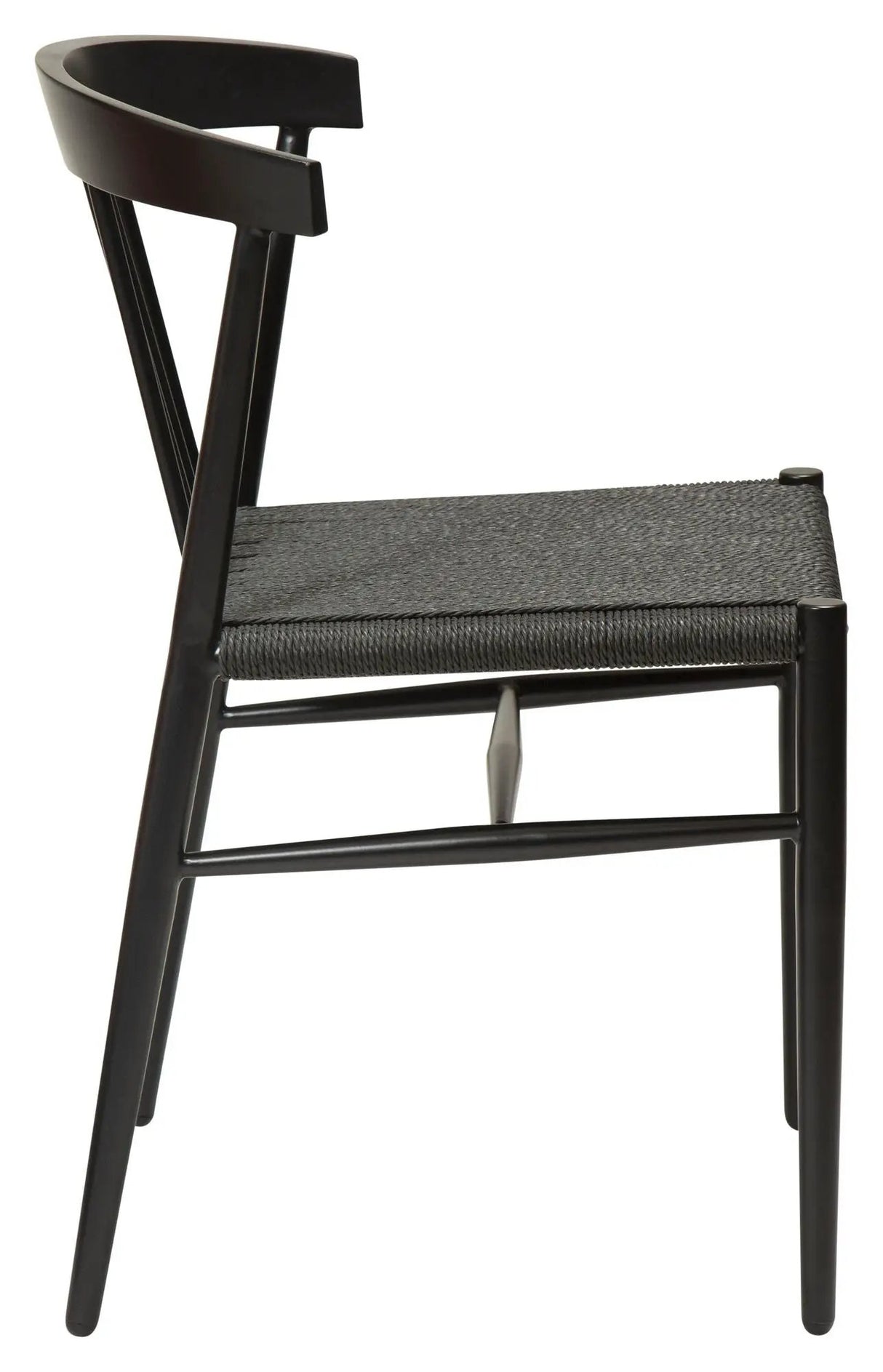 Sava Spisebordsstol, sort papirreb/sort stel - Unoliving.com