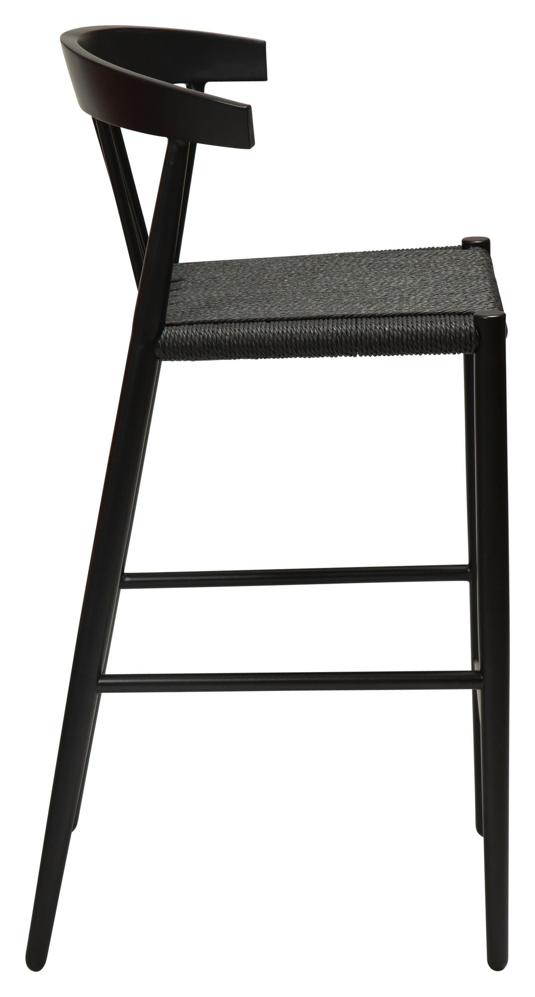 Sava barstol SH: 66.50cm, sort papirreb/sort stel - Unoliving.com