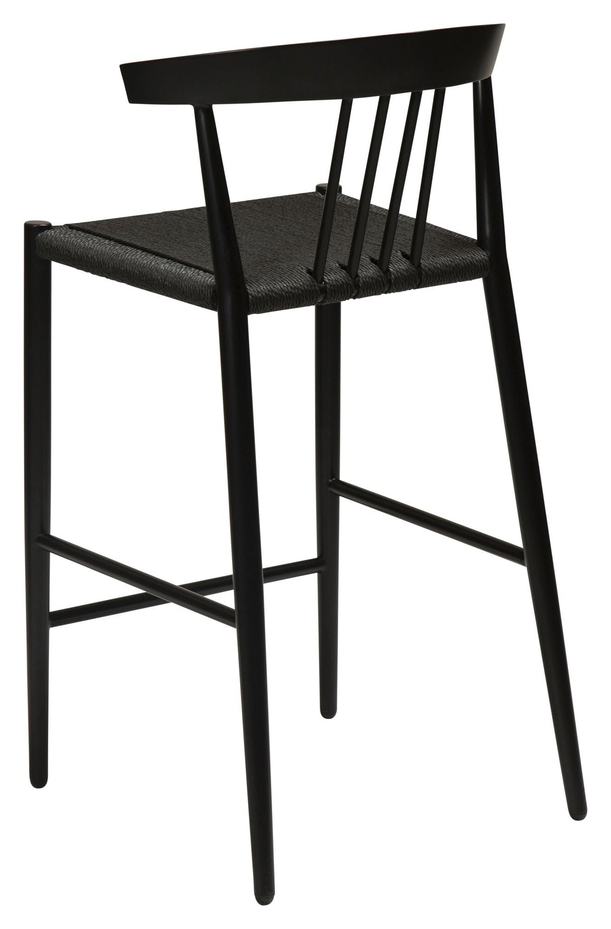 Sava barstol SH: 66.50cm, sort papirreb/sort stel - Unoliving.com