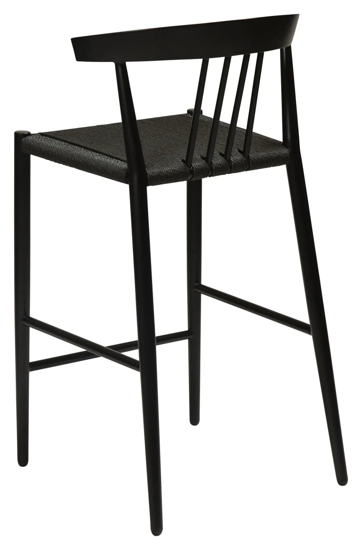 Sava barstol SH: 66.50cm, sort papirreb/sort stel - Unoliving.com