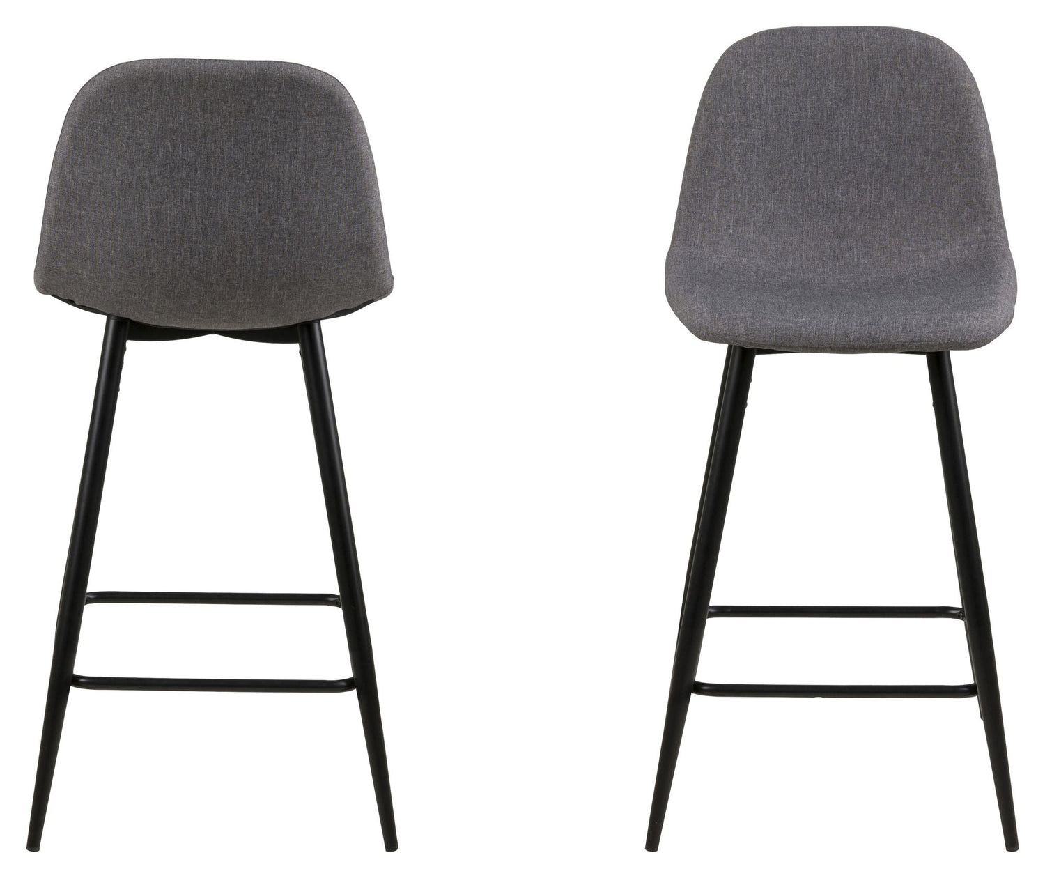 Selma Counterstol, Lysegrå stof/Sort metal