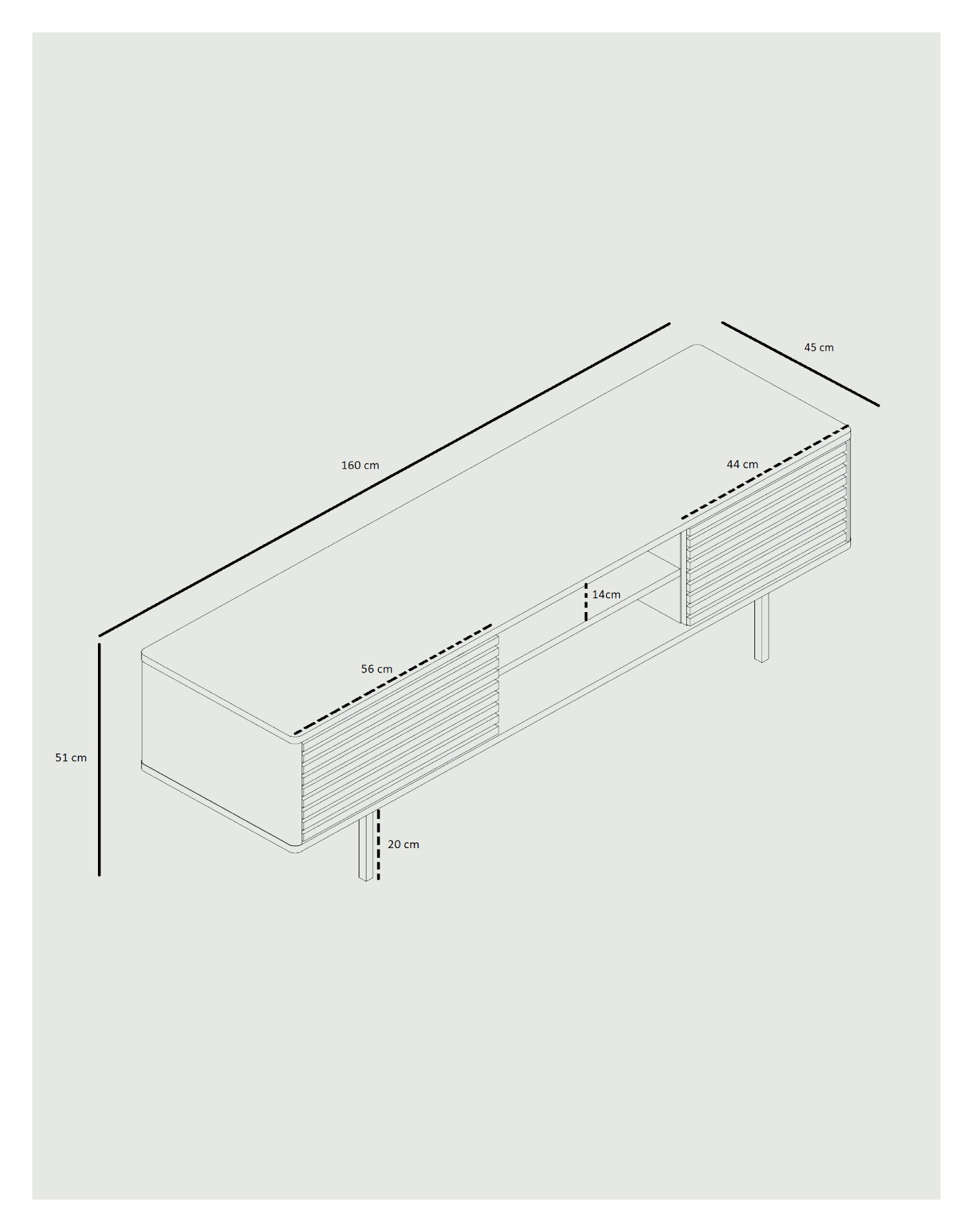 Sense TV-bord - Sort eg - Unoliving.com