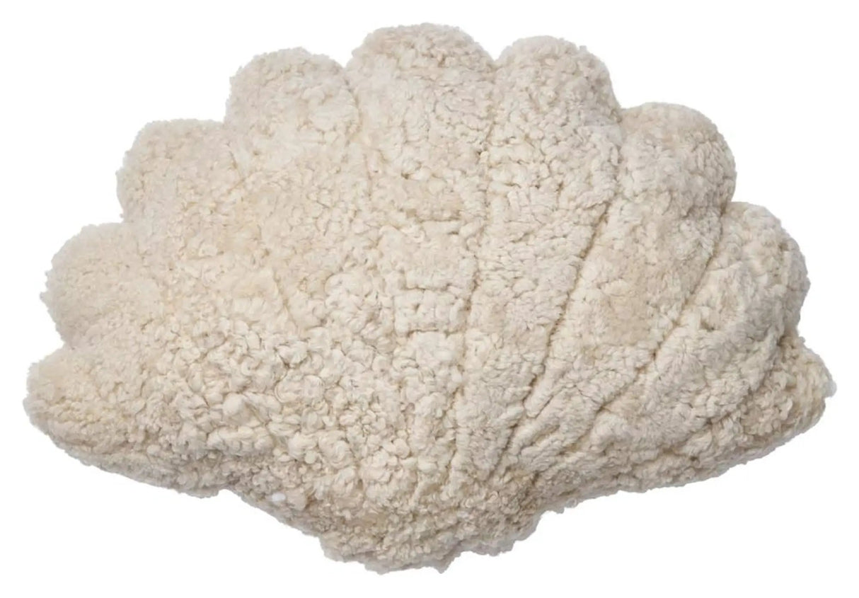Shell Pude af NZ kort krøllet lammeskind, 42x58, Pearl
