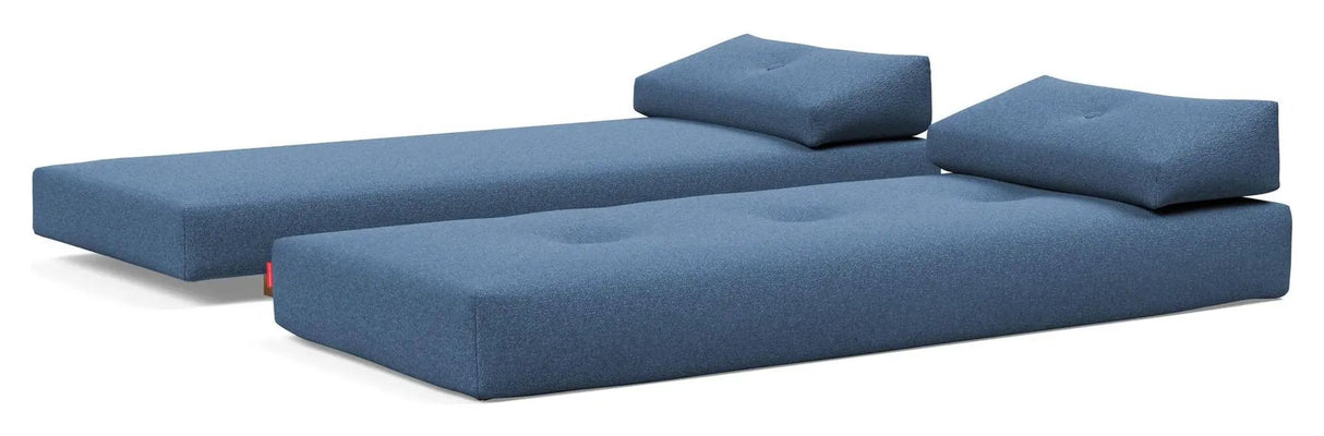 Sigmund Oak Sovesofa, Bouclé/Blue - Unoliving.com
