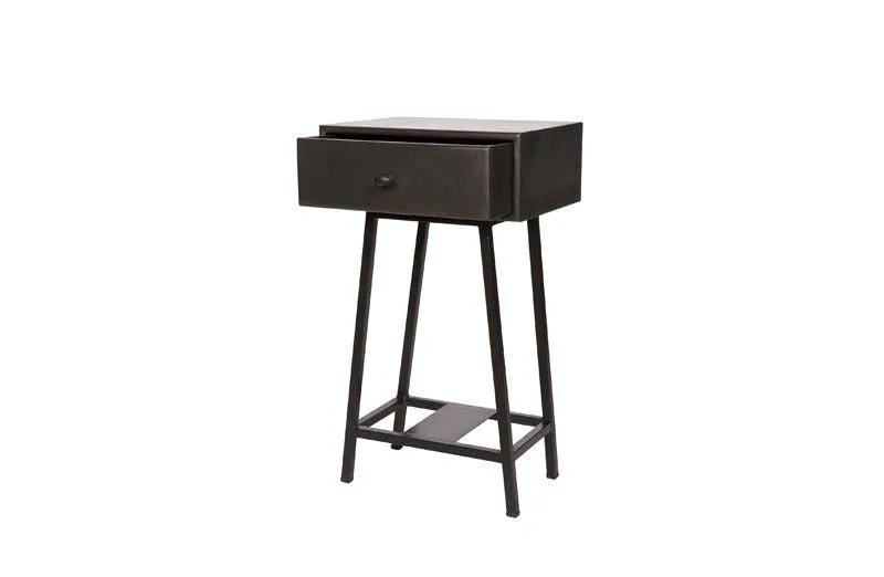 Skybox Sidebord, m. Skuffe i sort træ og metal - Unoliving.com