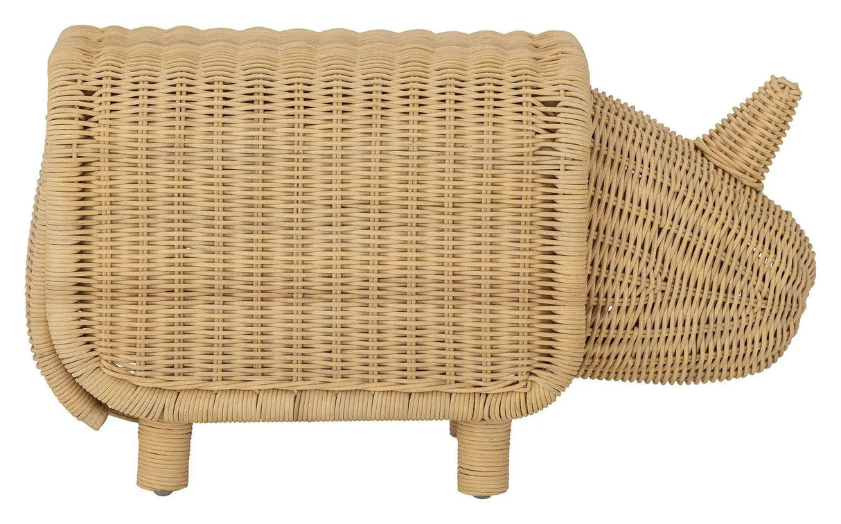 Soffe Taburet m. opbevaringsrum, Rattan - Unoliving.com