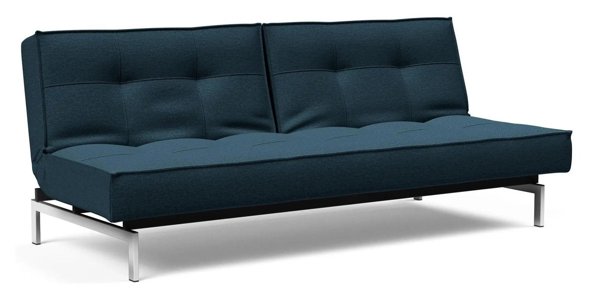 Splitback Chrome Sovesofa, Argus/Navy Blue - Unoliving.com