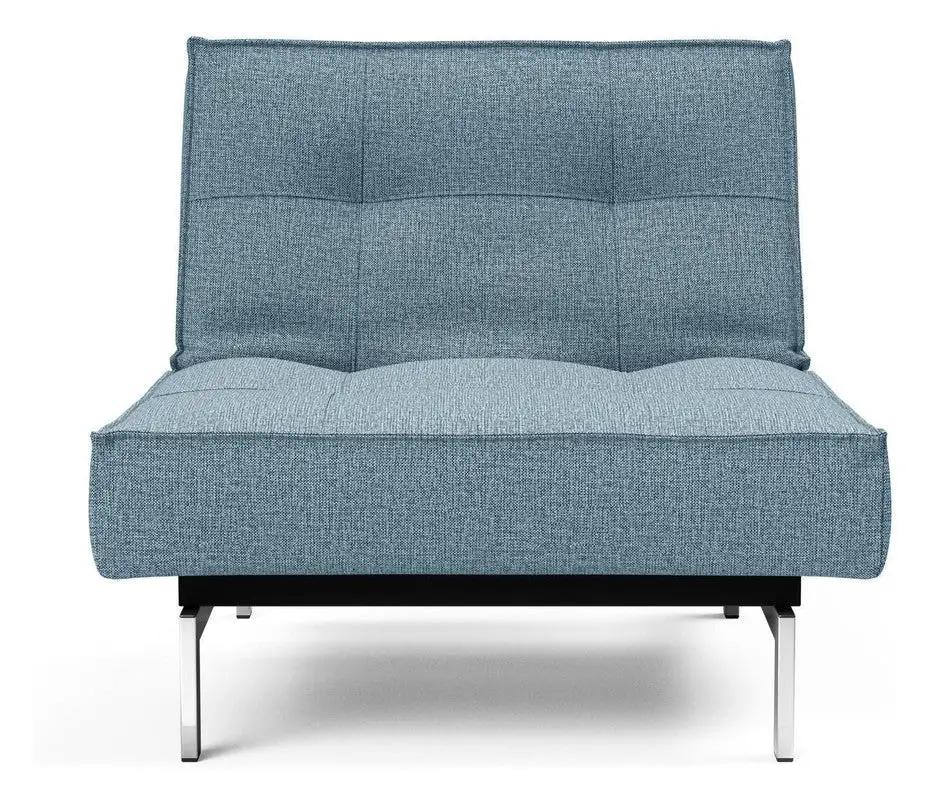 Splitback Chrome Stol, Mixed Dance/Light Blue - Unoliving.com