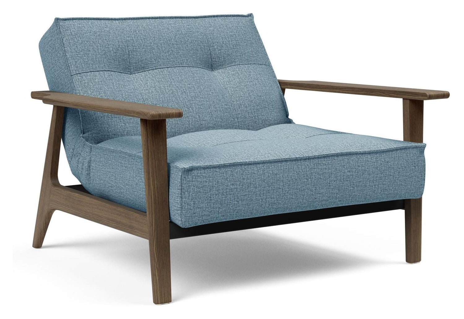 Splitback Frej Loungestol, Røget eg, Mixed Dance/Light Blue - Unoliving.com