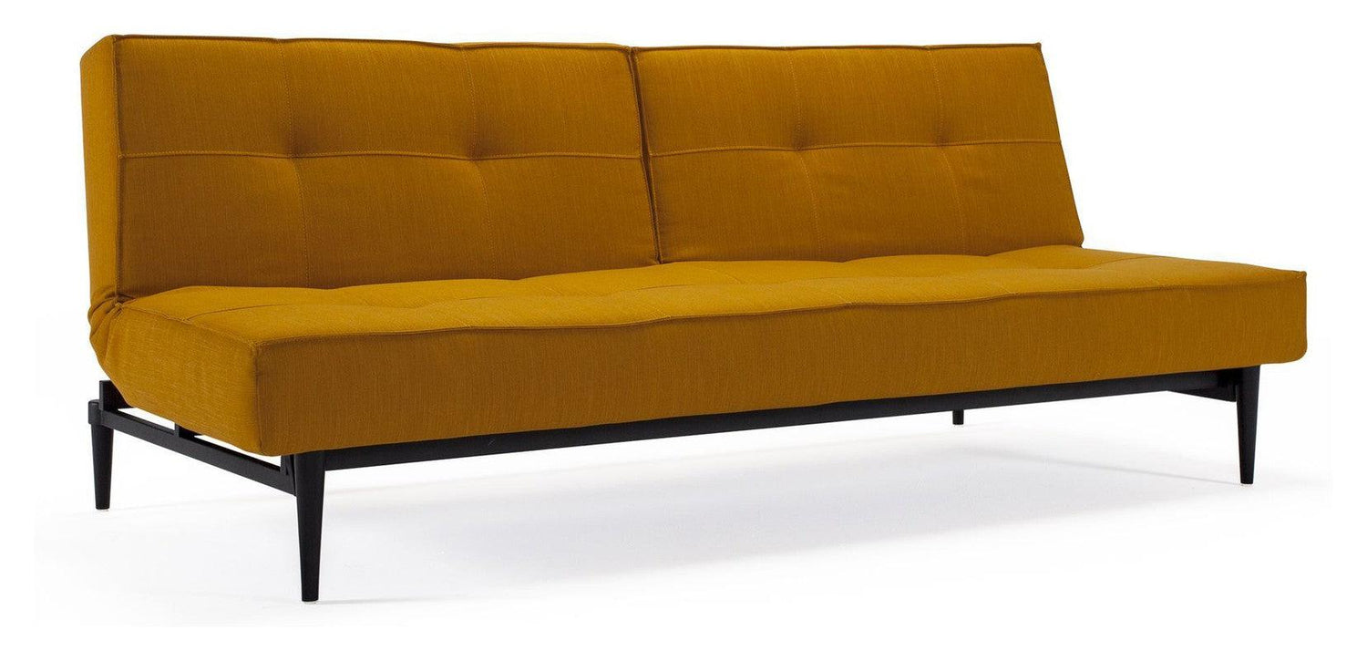 Splitback Styletto Sovesofa, Curry/sort - Unoliving.com