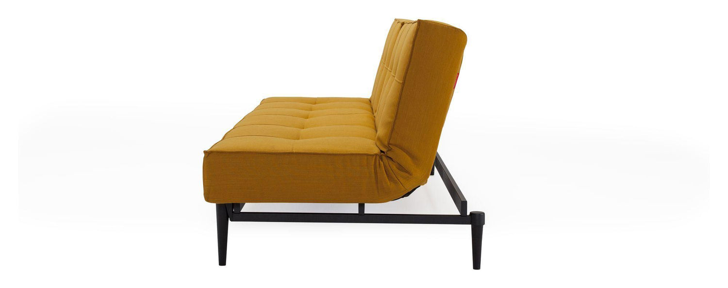 Splitback Styletto Sovesofa, Curry/sort - Unoliving.com