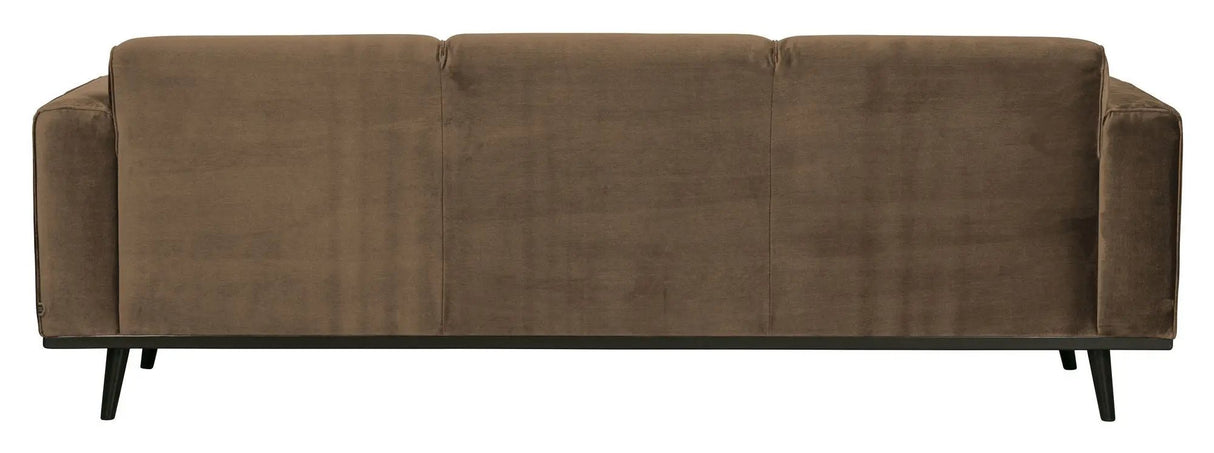 Statement 3-pers. Sofa, Taupe Velour - Unoliving.com