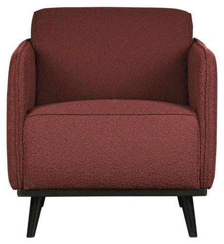 Statement Lænestol m. armlæn, Chestnut Bouclé - Unoliving.com