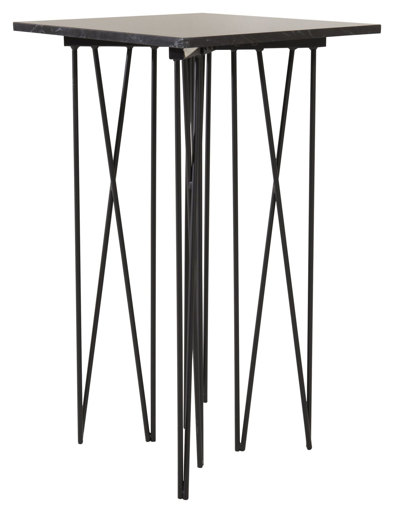 Sten Sidebord - Sort Stentop, 40x40 - Unoliving.com