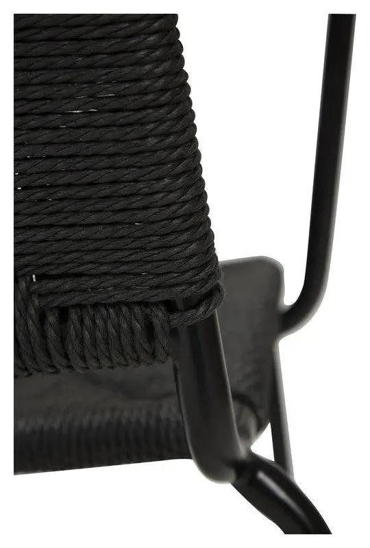 Stiletto Spisebordsstol m. armlæn, Sort Paper Cord - Unoliving.com