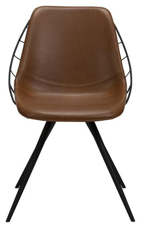 Sway Spisebordsstol, Vintage Lysebrunt PU - Unoliving.com