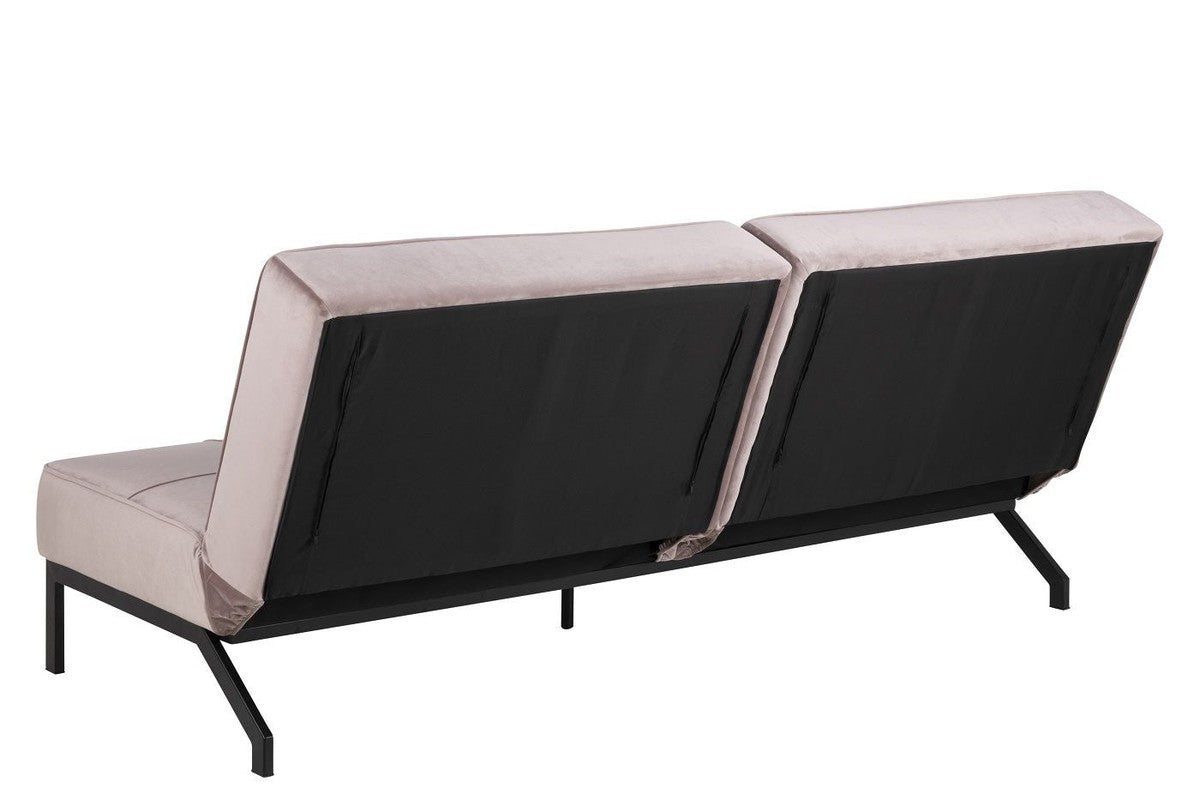 Sweem Sovesofa m. velour, Støvet rosa - Unoliving.com