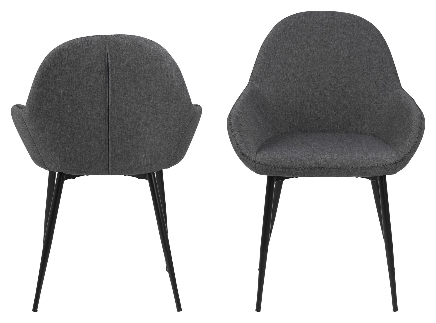 Sweet Spisebordsstol m/armlæn, Grå - Unoliving.com