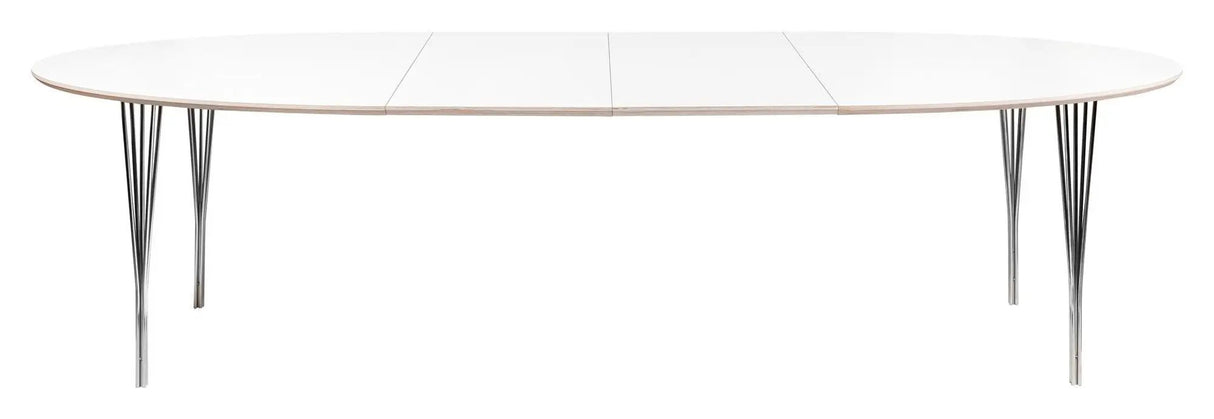 Symphony Spisebord 76 Hvidlamineret/Krom, 180x105 - Unoliving.com