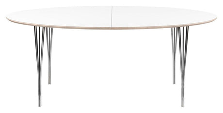 Symphony Spisebord 76 Hvidlamineret/Krom, 180x105 - Unoliving.com