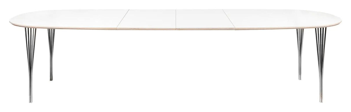 Symphony Spisebord 78 Hvidlamineret/Krom, 200x105 - Unoliving.com