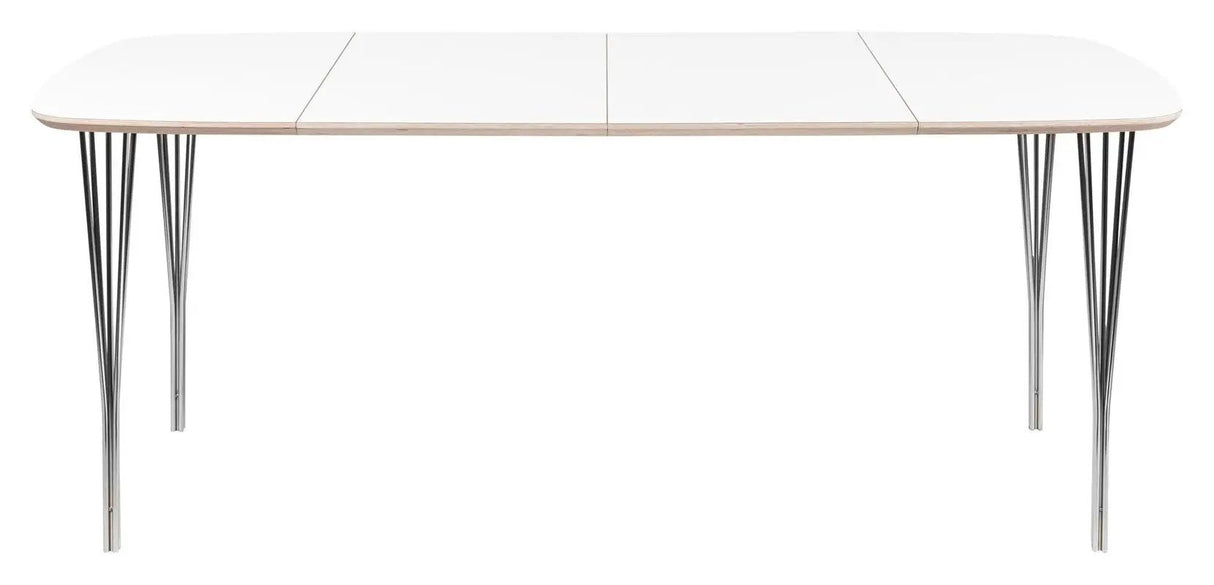 Symphony Spisebord 86 Hvidlamineret/Krom, 90x90 - Unoliving.com