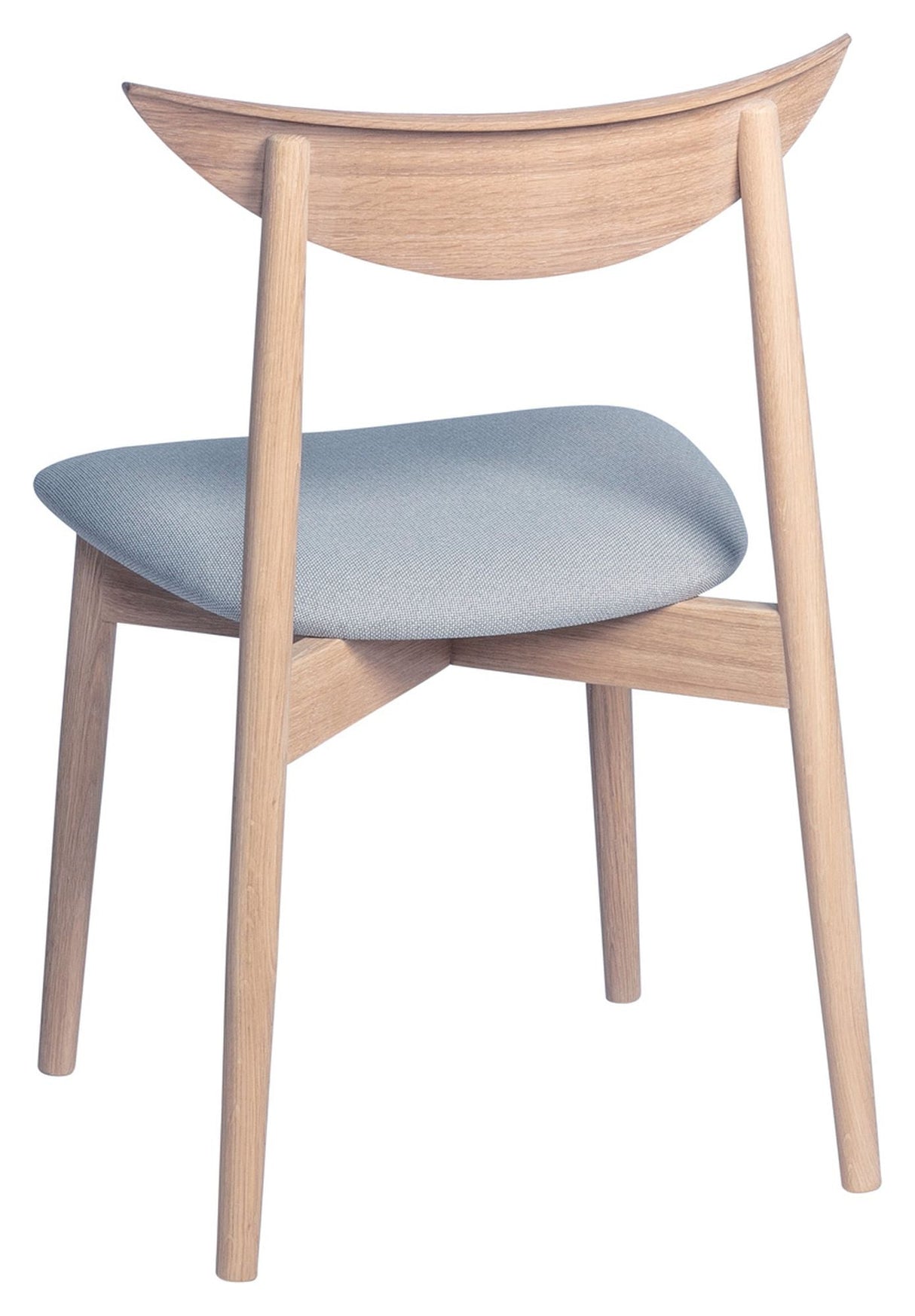 Symphony Spisebordsstol m. grå stof, Hvidolieret eg - Unoliving.com
