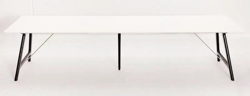 T7 Spisebord m. udtræk sort eg, 220cm