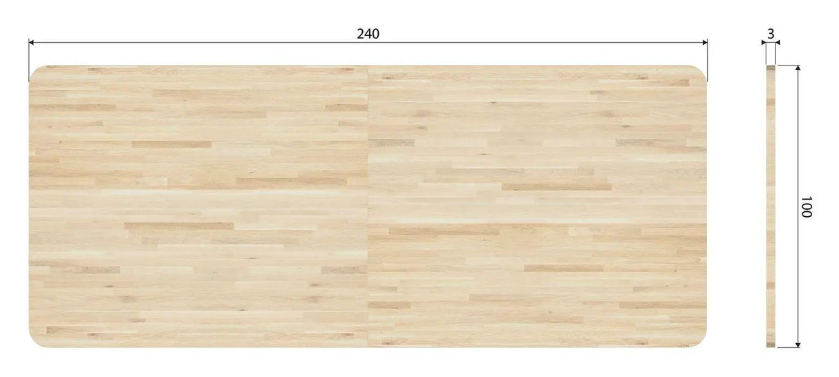 Tablo BordPLade, Eg/natur, 240x100x3 - Unoliving.com