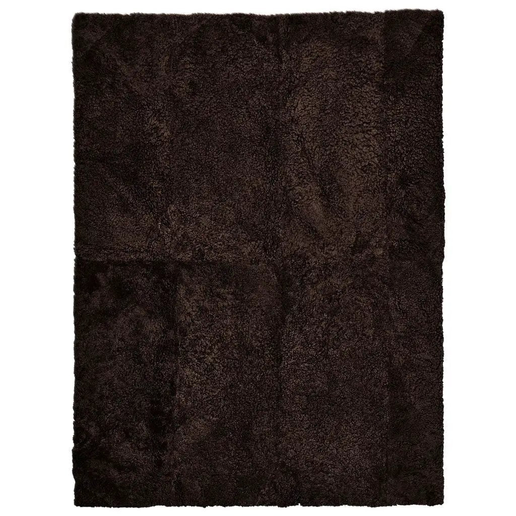 Tæppe af Premium NZ kort krøllet lammeskind, 120x180, Cappuccino