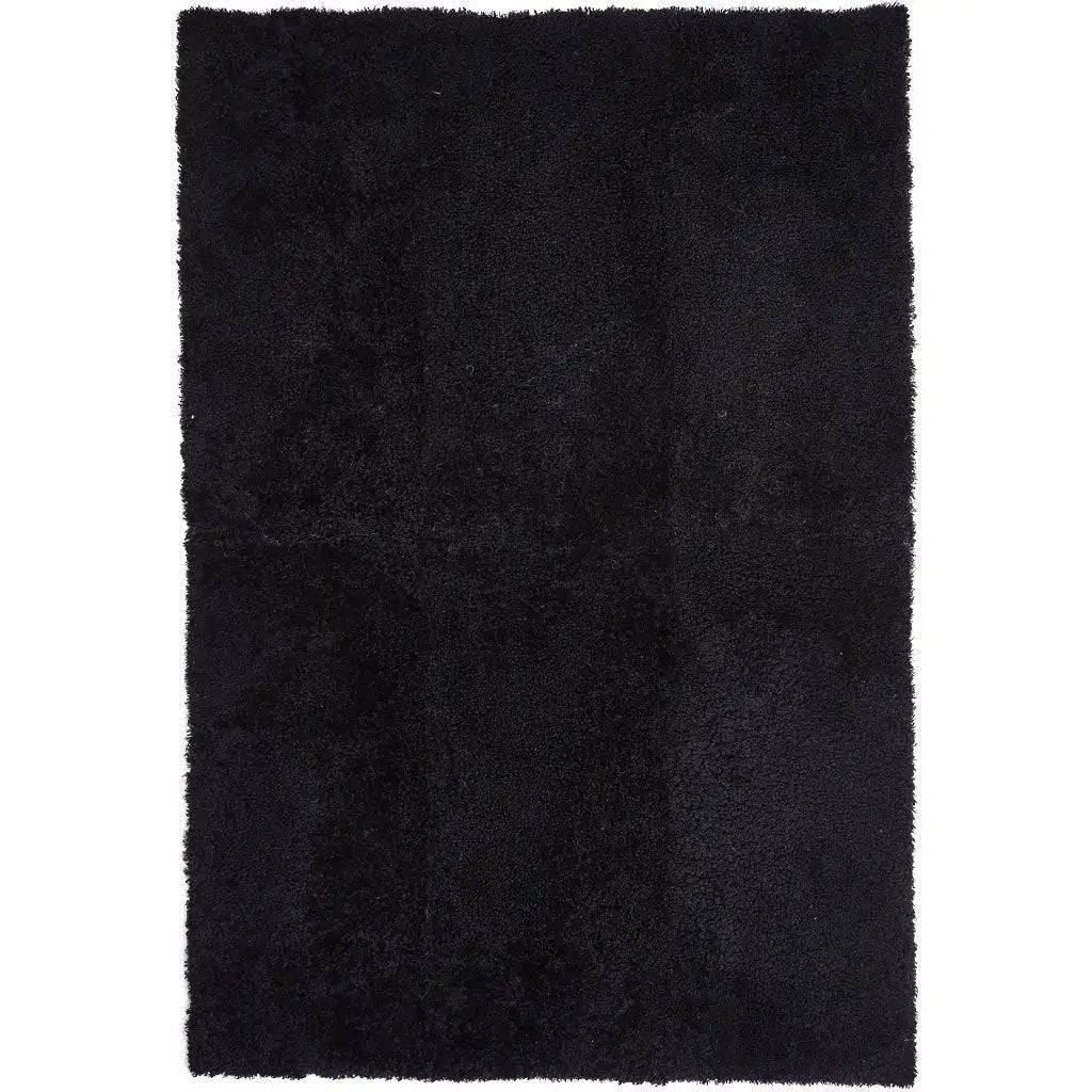 Tæppe af Premium NZ kort krøllet lammeskind, 170x240, Sort