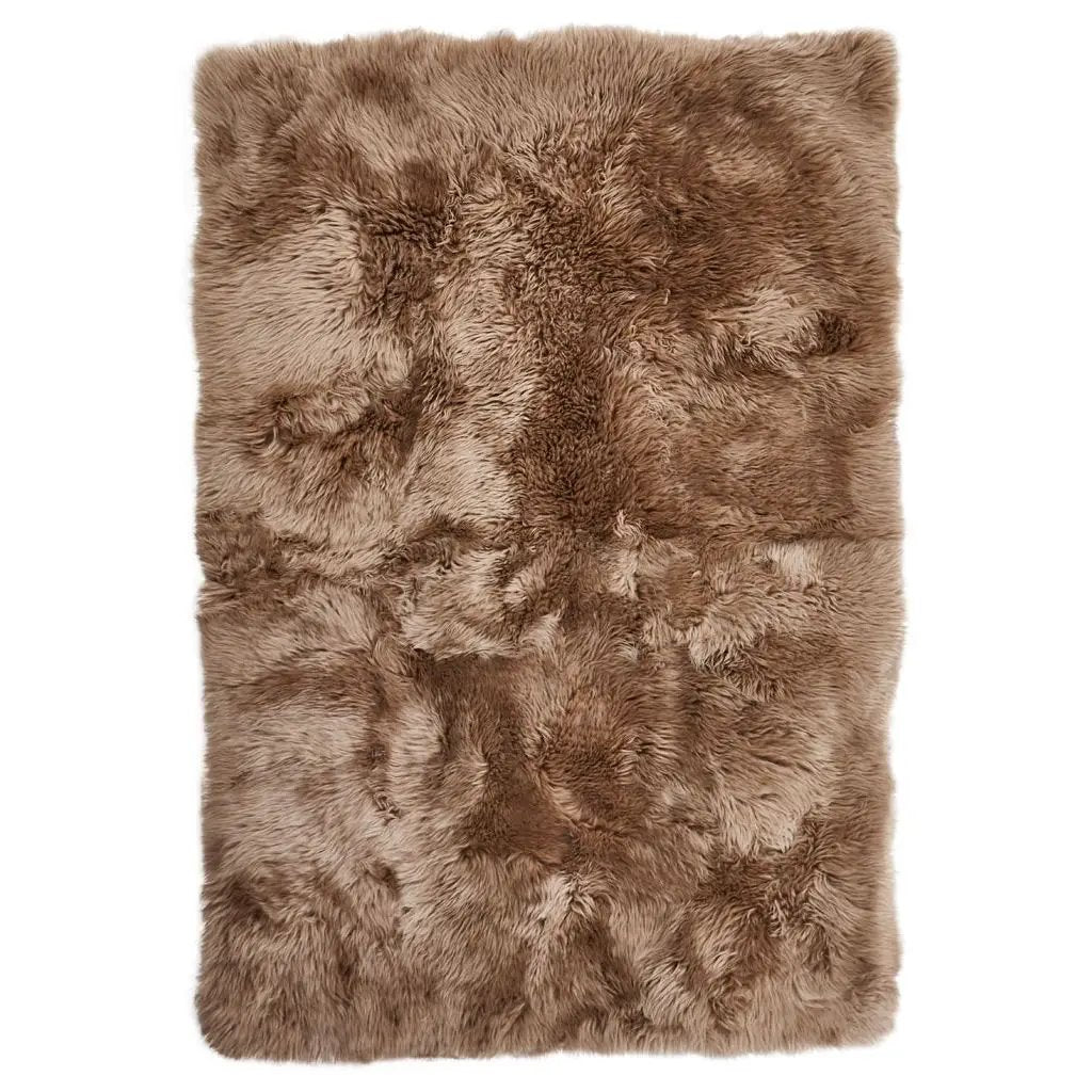 Tæppe af Premium NZ langhåret lammeskind, 200x300, Taupe