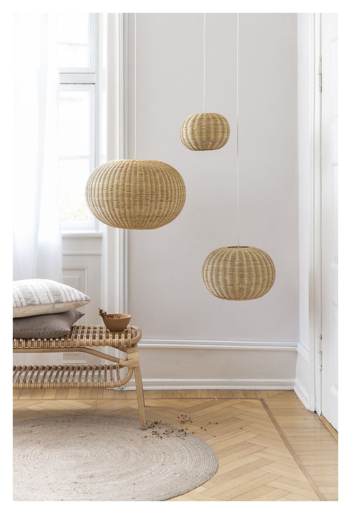 Tangelo Lampeskærm, Ø62, Rattan - Unoliving.com